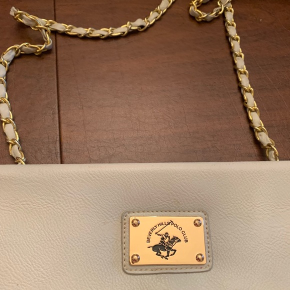 Vintage Beverly Hills Polo Club Chain handled handbag-Beige - Picture 3 of 8